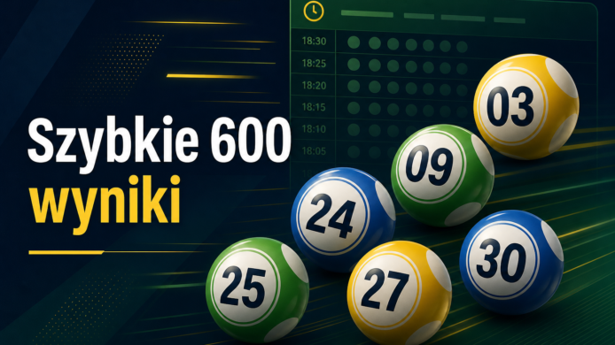 Szybkie 600 wyniki – grafika główna artykułu z kulami liczbowymi