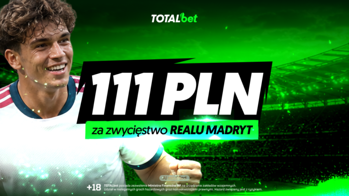 TOTALbet kod promocyjny: Real Madryt – RB Lipsk. Freebet 111 PLN za zwycięstwo Realu!